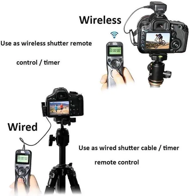 Alt view image 4 of 7 - Remote Shutter Release for Nikon, Wireless Shutter Release Timer Remote Control  TW-283 DC0/DC2 for Nikon Z6 Z7 Z9 D750 D610 D5200 D5300 D7500 D850 D800 D500