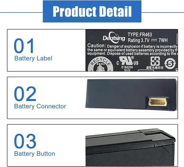 Alt view image 3 of 7 - Dentsing FR463 Battery for Dell Poweredge Perc 5i 6i PowerEdge 1950 2900 2950 P9110 NU209 U8735 XJ54 312-0448 / 0NU209
