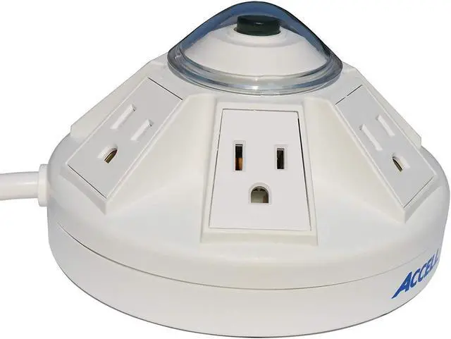 Alt view image 8 of 11 - Accell Surge Protector D080B-032K Powramid C Surge Protector USB-C and A Charging Station White