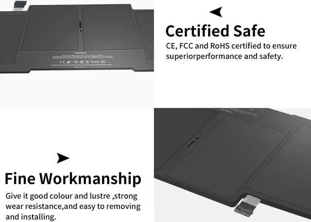 Alt view image 3 of 6 - Suliper A1495 A1406 Replacement Laptop Battery Compatible for MacBook Air 11 inch A1465 A1370 [Mid 2011 2012 2013,Early 2014 2015 Year Versions], fits model for MC968 MD223 MD711 020-7376-A 020-7377-A