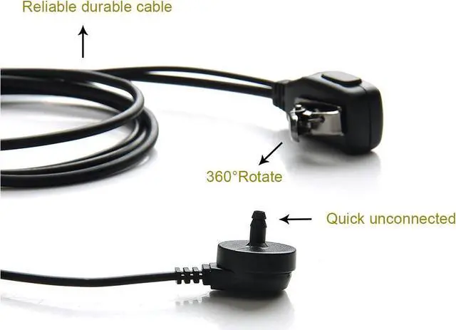 Alt view image 5 of 7 - Case of 10, Retevis Walkie Talkies Earpiece with Mic 2 Pin Acoustic Tube Headset Compatible with Baofeng UV-5R Retevis H-777 RT21 RT22 Arcshell AR-5 Two Way Radio