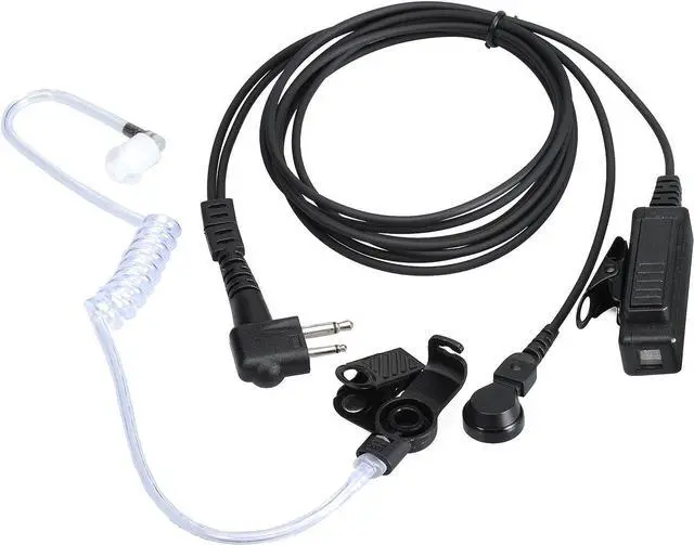Alt view image 6 of 7 - Earpieces for Motorola Walkie Talkies with Mic 2 Pin Acoustic Tube Headset and PPT for CP200 GP2000 XU1100 PRO1150 MU12 (2 Pack)