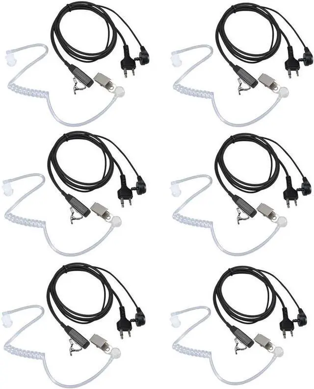 Main image of KCTIN Walkie Talkie Headset for Midland with Mic Security Earpiece for GXT1000VP4 LXT500VP3 GXT1050VP4 GXT1000XB (6 Packs)
