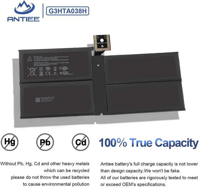 Alt view image 4 of 7 - G3HTA038H Battery Replacement for Microsoft Surface Pro 5th (Model 1796, 2017) Surface Pro 6 (Model 1807/1809/1796, 2018) 12.3" 2-in-1, Core i5 i7 m3, FJU-00001 FKG-00001 FKJ-00001, DYNM02 with Tools