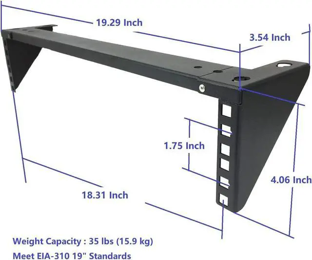 Alt view image 4 of 6 - Jingchengmei 2U 19 Inches Lightweight Folding Steel Wall Mountable Simple Vertical Rack and Server Rack (1)