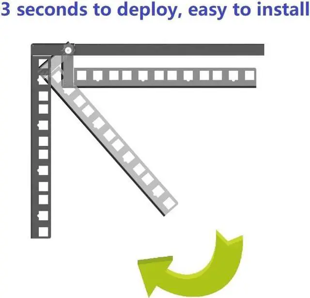 Alt view image 6 of 6 - Jingchengmei 3U Lightweight Foldable Wall Mount Patch Panel Bracket - 19 inch Steel Vertical Mounting Bracket for Network and Data Equipment (3U35P)