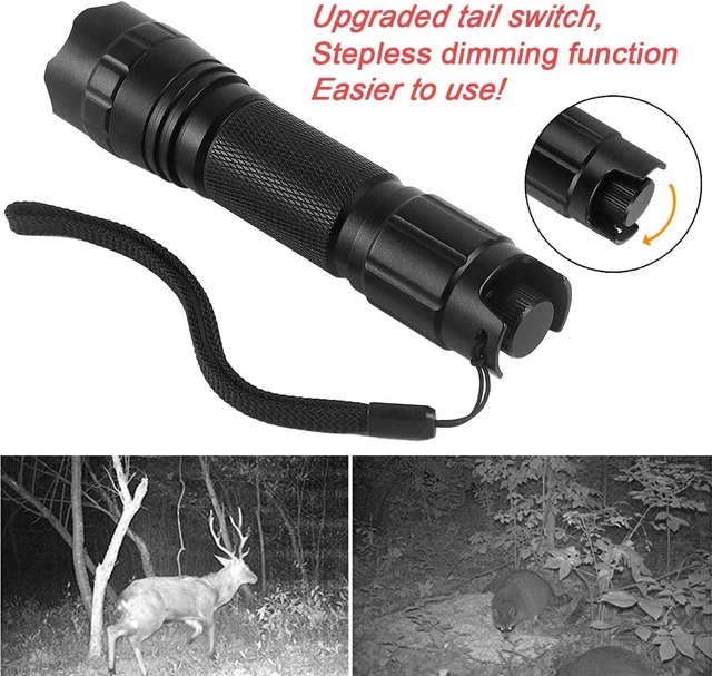 Alt view image 4 of 6 - 850nm IR Illuminator Adjustable Focus LED IR Flashlight Infrared Light,Stepless Dimming Hunting Flashlight for Night Vision Devices,Infrared Illuminator Torch with Charger and UFB26