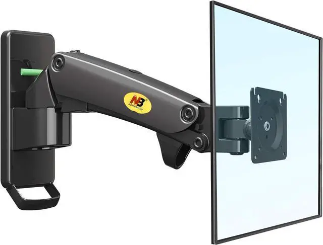 Main image of NB North Bayou TV Monitor Wall Mount Bracket Full Motion Articulating Swivel for 17-27 Inch Monitors with Gas Spring (Black Single Extension) F120-B