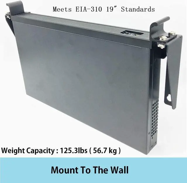 Alt view image 3 of 7 - JINGCHENGMEI 19 Inch 1U Heavy Duty Vertical Wall Mountable Rack and 125 lb Wall Mountable Server Rack (MFT-HVWRF1U)
