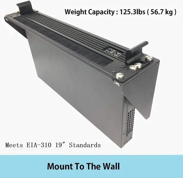 Alt view image 4 of 7 - Jingchengmei 1U Disassembled Rack Mount Cable Management Panel with Brush for Cable Entry for 19-Inch Rack or Cabinet Black (BF01UAB2)