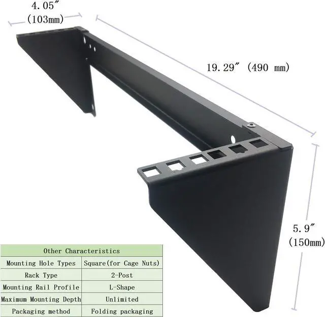 Alt view image 5 of 7 - JINGCHENGMEI 19 Inch 2U Heavy Duty Vertical Wall Mountable Rack and 125 lb Wall Mountable Server Rack (MFT-HVWRF2U), Welcome to consult