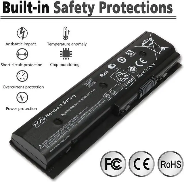 Alt view image 6 of 7 - BAJ MO06 MO09 671731-001 Laptop Battery for HP Envy M6-1045DX M6-1035DX M6-1125DX Pavilion DV4-5000 DV6-7000 DV6-7014nr DV7-7000 DV7t-7000 672412-001