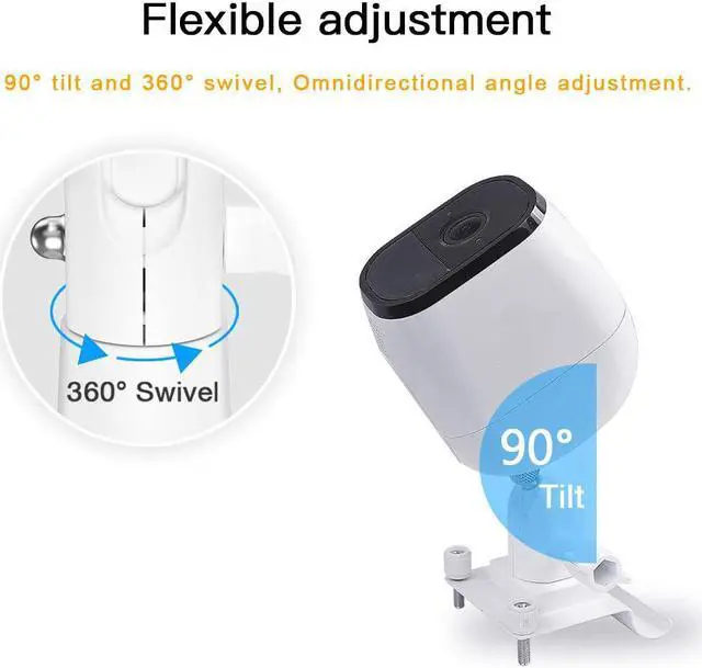 Alt view image 4 of 7 - HOLACA [Upgraded Version] Vinyl Siding Clips for Arlo ZUMIMALL Ring Eufy Security Camera, Hanger Hooks for Mounting Security Camera, Weatherproof Stainless Steel Material (1 Pack, White)