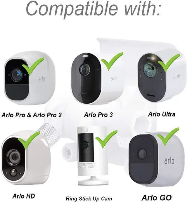 Alt view image 5 of 7 - HOLACA [Upgraded Version] Vinyl Siding Clips for Arlo ZUMIMALL Ring Eufy Security Camera, Hanger Hooks for Mounting Security Camera, Weatherproof Stainless Steel Material (1 Pack, White)