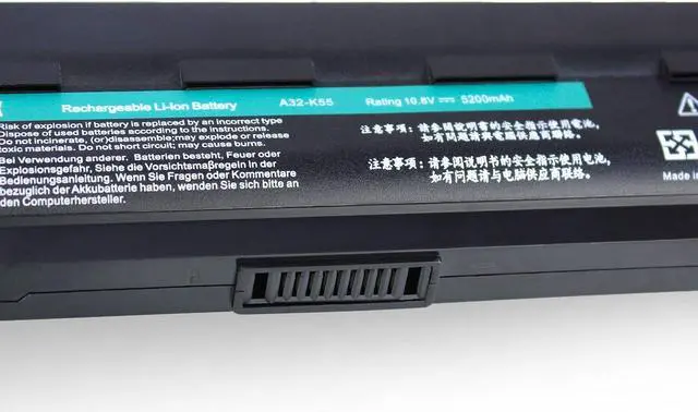Alt view image 4 of 6 - DTK 10.8V 5200mAh Laptop Battery for ASUS R500V A45 A55 A75 K45 K55 K75 R400 R500 R700 U57 X45 X55 X75 Series (P/N A32-K55 A33-K55 A41-K55 A42-K55)
