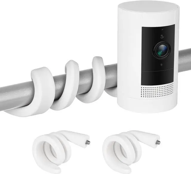 Main image of 2Pack Flexible Twist Mount for Ring Stick Up Cam & Ring Outdoor Cam Plus, Flexible Gooseneck Mounting Bracket to Attach Your Camera Anywhere with No Tools - White