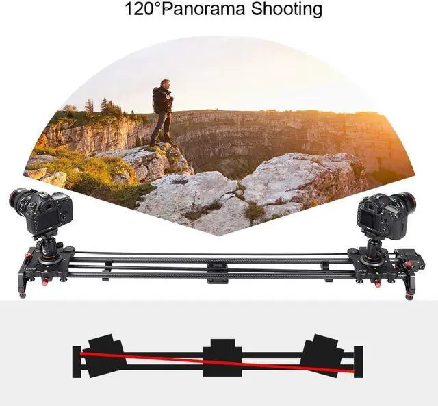 Alt view image 3 of 7 - Great Video Maker Camera Motorized Slider,48"/120CM,Automatic Round Trip,Time Lapse,Panoramic Shooting,Video Capture,Slider Smooth and Stable,with Battery