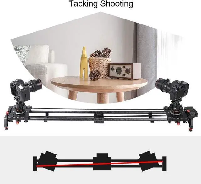 Alt view image 4 of 7 - Great Video Maker Camera Motorized Slider,48"/120CM,Automatic Round Trip,Time Lapse,Panoramic Shooting,Video Capture,Slider Smooth and Stable,with Battery