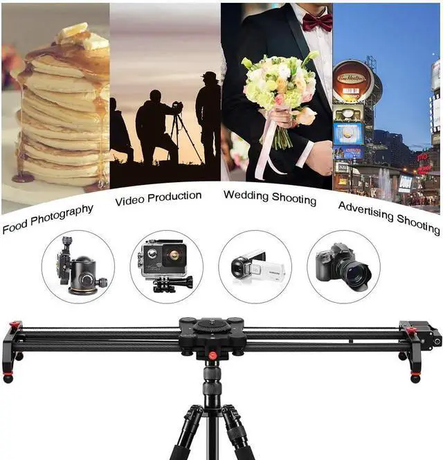 Alt view image 5 of 7 - Great Video Maker Camera Motorized Slider,48"/120CM,Automatic Round Trip,Time Lapse,Panoramic Shooting,Video Capture,Slider Smooth and Stable,with Battery