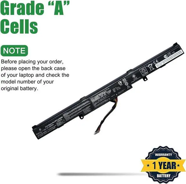 Alt view image 4 of 6 - JIAZIJIA A41N1501 Laptop Battery Replacement for Asus Rog G752VW GL752 GL752V GL752VLM GL752VW GL752VWM N552V N552VW N552VX N752 N752V N752VW N752VX Series A41LK9H 15V 48Wh 3100mAh 4-Cell