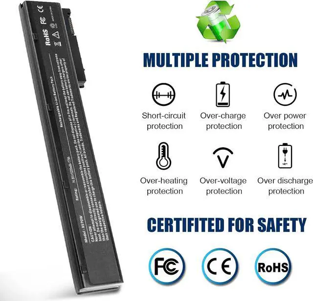 Alt view image 4 of 7 - ARyee 14.8V 5.2Ah 8570w Battery Laptop for HP Elitebook 8560W 8570W 8760W 8770W, fit 632113-151 632425-001 632427-001 HSTNN-IB2P HSTNN-LB2P HSTNN-LB2Q HSTNN-F10C HSTNN-I93C VH08