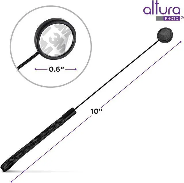 Alt view image 4 of 7 - Altura Photo 5 Pcs Lens Cap Leash, Keeper, Tether & Holder for Camera Lens | Never Lose a Lens Cap Again, Lens Cover Strap & String, Fits Most DSLR & Mirrorless Cameras