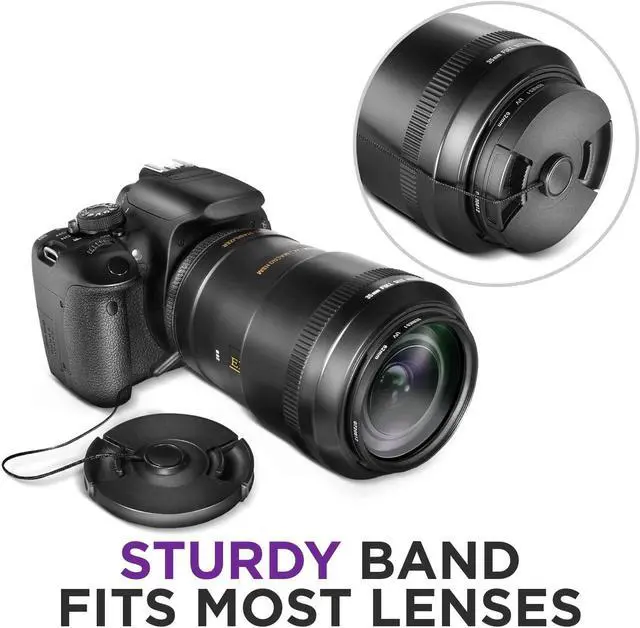 Alt view image 5 of 7 - Altura Photo 5 Pcs Lens Cap Leash, Keeper, Tether & Holder for Camera Lens | Never Lose a Lens Cap Again, Lens Cover Strap & String, Fits Most DSLR & Mirrorless Cameras