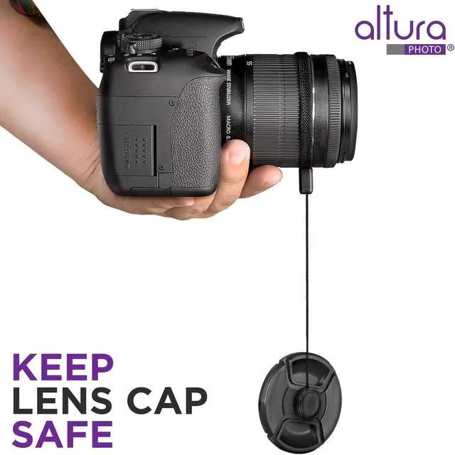 Alt view image 6 of 7 - Altura Photo 5 Pcs Lens Cap Leash, Keeper, Tether & Holder for Camera Lens | Never Lose a Lens Cap Again, Lens Cover Strap & String, Fits Most DSLR & Mirrorless Cameras