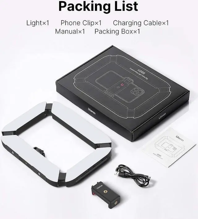 Alt view image 7 of 7 - Smartphone Video Rig PICTRON U200 Handheld LED Ring Light Selfie Light Phone Video Stabilizer for Camera, Smartphone, Action Camera, YouTube, Setup, Filmmaking, Makeup, Vlogging