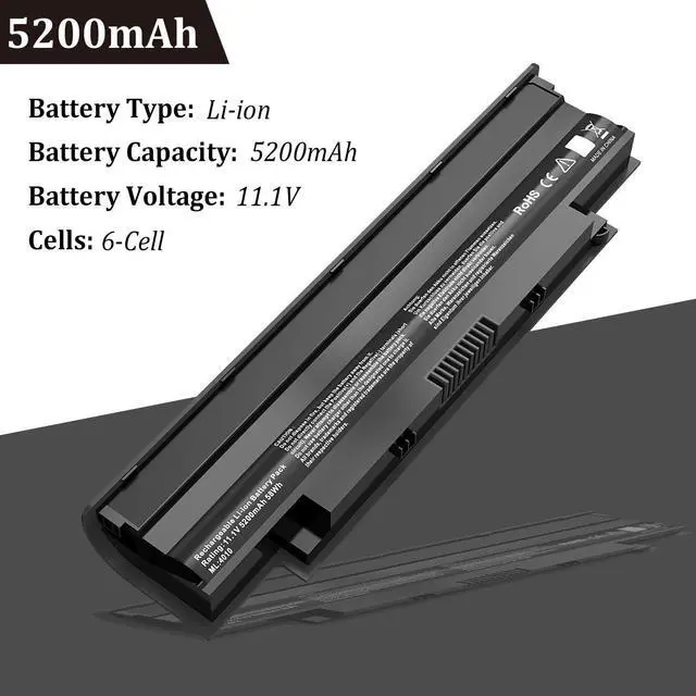 Alt view image 4 of 7 - J1KND Laptop Battery for Dell Inspiron N5010 N5110 N5030 N5040 N5050 N7010 N7110 3520 N4010 N4110 N4050 M5010 3420 M5030 M5040 M5110 Vostro 3550 3450 1440 3750 JlKND TKV2V 4T7JN 11.1v 48wh