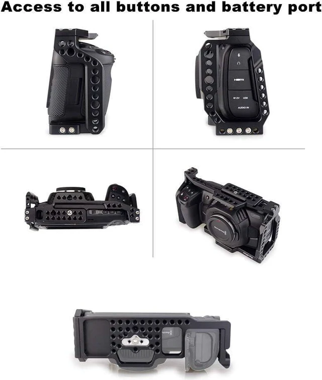 Alt view image 3 of 7 - Camera Cage Kit for Blackmagic Pocket Cinema Camera 4K & 6K