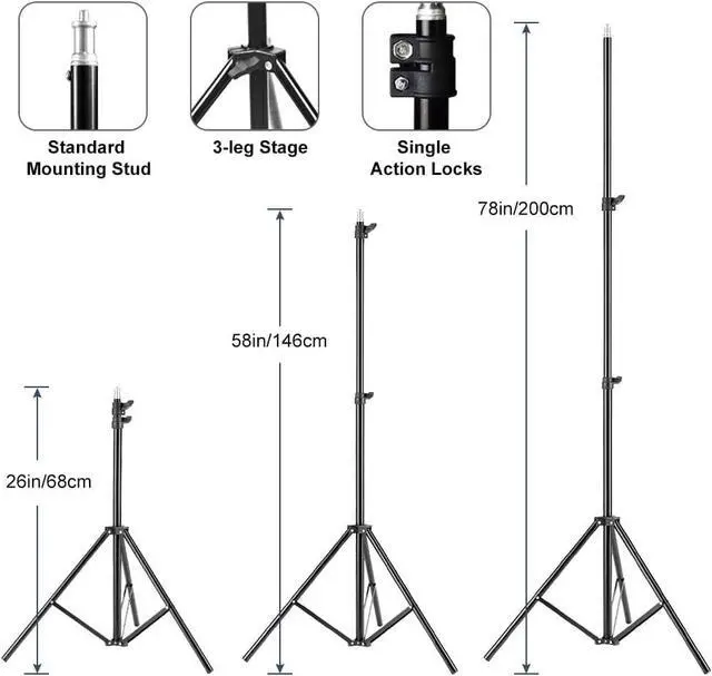 Alt view image 4 of 6 - MOUNTDOG Softbox Lighting Kit, 2x19.7"x27.5" Photography Continuous Lighting System with 2pcs 85W 5700K E27 Socket LED Bulbs and Remote for Portrait Product Fashion Photography
