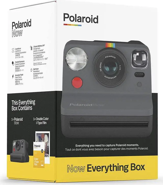 Alt view image 2 of 5 - Polaroid Originals Now I-Type Instant Camera and Film Bundle - Everything Box Black (6026)