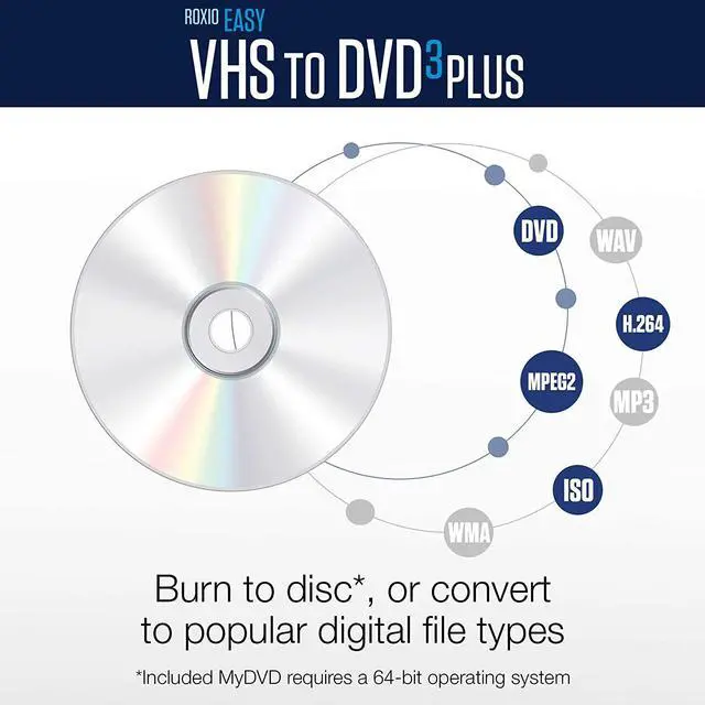 Alt view image 7 of 7 - Roxio Easy VHS to DVD 3 + Easy CD DVD Burning 2 Bundle | VHS Hi8 V8 Video to DVD or Digital Converter | Disc Burner & Video Capture [PC Disc]