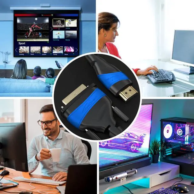 Alt view image 3 of 6 - HDMI DVI Adapter Cable with A.I.S. Signal-Interference Protection  6ft (bi-Directional DVI-D 24+1/HDMI Monitor Cable PC/Laptop to Monitor/TV Full HD/1080p) by CableDirect