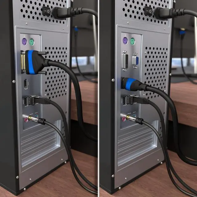 Alt view image 6 of 6 - HDMI DVI Adapter Cable with A.I.S. Signal-Interference Protection  6ft (bi-Directional DVI-D 24+1/HDMI Monitor Cable PC/Laptop to Monitor/TV Full HD/1080p) by CableDirect