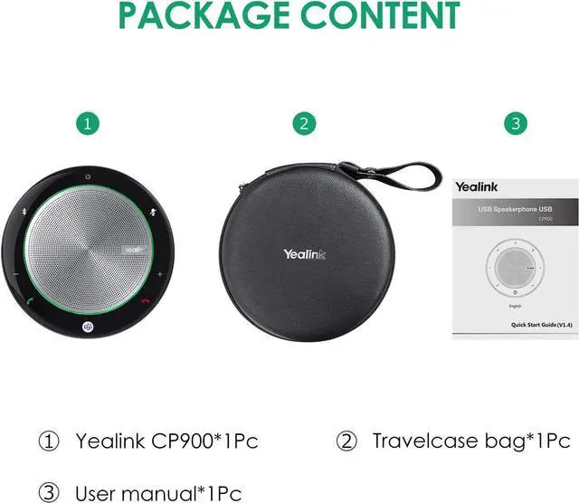 Alt view image 6 of 7 - Bluetooth Speakerphone USB Speakers with Microphone Teams Certified CP900 Wireless d Noise Reduction Algorithm Home Office 360° Voice Pickup (Package Without dongle) by DT