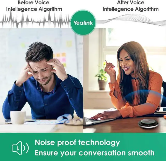 Alt view image 4 of 7 - Yealink Bluetooth Speakerphone Conference Microphone Teams Certified CP700 USB Full Duplex Noise Reduction Algorithm Home Office 360° Voice Pickup