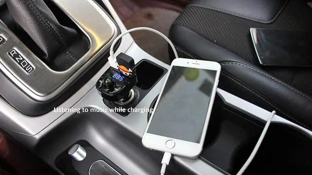 Alt view image 6 of 7 - Handsfree Call Car Charger,Wireless Bluetooth FM Transmitter Radio Receiver,Mp3 Audio Music Stereo Adapter,Dual USB Port Charger Compatible for All Smartphones,Samsung Galaxy,LG,HTC,etc.
