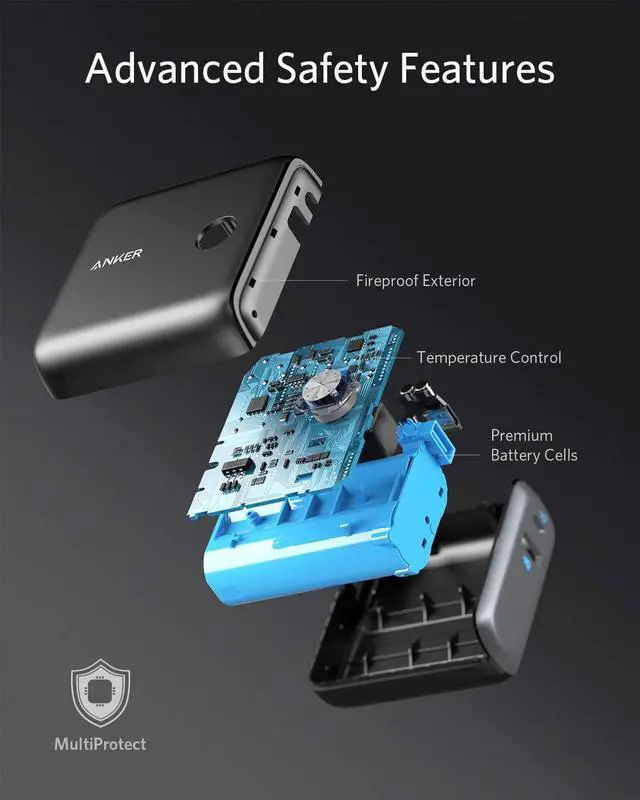 Alt view image 7 of 7 - Anker PowerCore Fusion 10000, 20W USB-C Portable Charger 10000mAh 2-in-1 with Power Delivery Wall Charger for iPhone14/13/12 Series, iPad, Samsung, Pixel and More