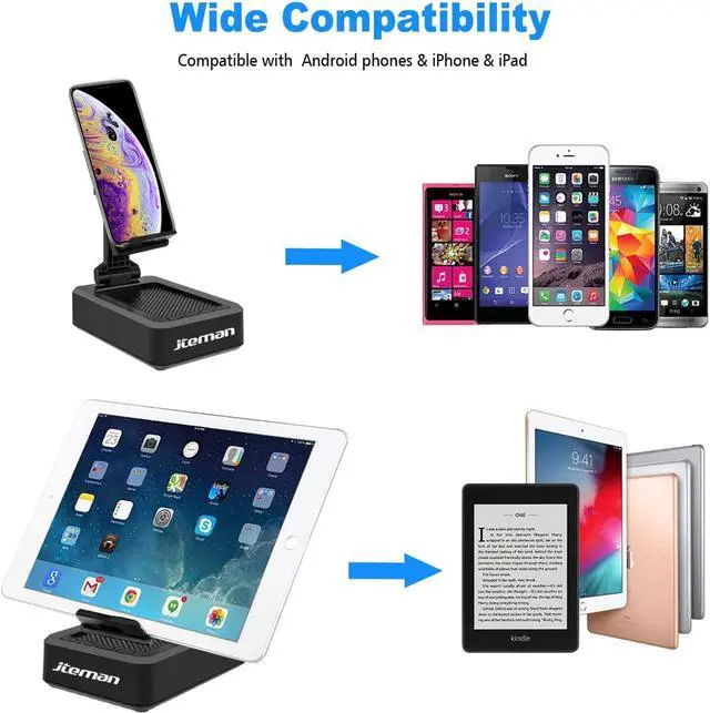Alt view image 6 of 7 - JTEMAN Cell Phone Stand with Wireless Bluetooth Speaker,Gifts for Women and Men,Birthday Christmas for Women Men,Kitchen Gadgets for Men