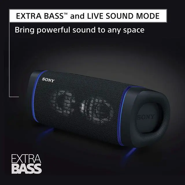 Alt view image 18 of 20 - Sony SRSXB33 EXTRA BASS Bluetooth Wireless Portable Speaker (Black)