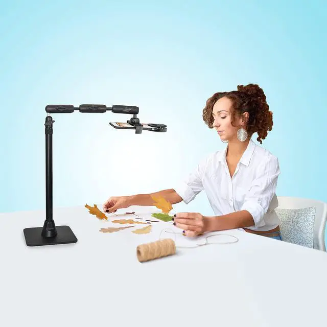 Alt view image 6 of 7 - Arkon Pro Phone or Camera Stand for Baking Crafting Nail Art Ceramics or Makeup Videos Retail Black