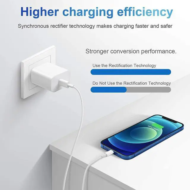 Alt view image 6 of 7 - iPhone Charger Fast Charging USB C Charger Block Type C Charging iPad Chargers with 6FT C Chargers Cord Compatible with iPhone14/14 Pro Max/13/13Pro/12/12 Pro/11 iPad