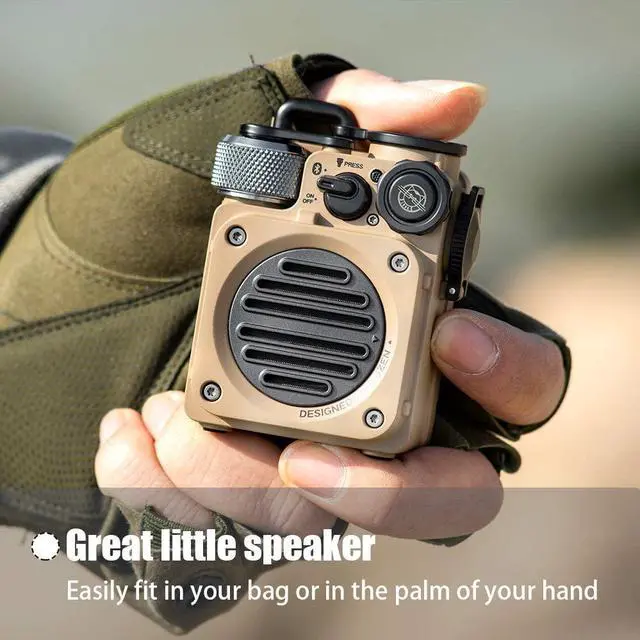 Alt view image 2 of 7 - Muzen Wild Mini Rugged Outdoor Speaker, OTR Magnetic Sticker Speaker Portable Bluetooth Speaker,Apply for Metal Surface, Wireless Bluetooth 5.0