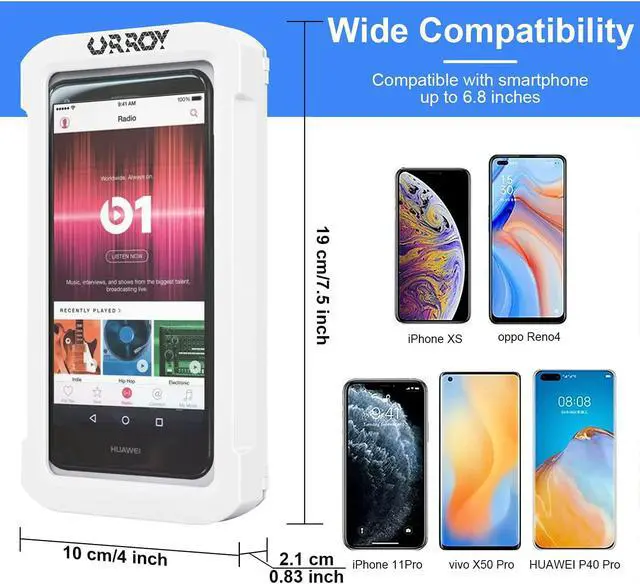 Alt view image 4 of 6 - Shower Phone Holder Waterproof 360 Rotation Shower Phone Case Anti-Fog High Sensitivity Universal Cover Mount Stand for Bathroom Wall Mirror Bathtub Kitchen Gift for Men Women