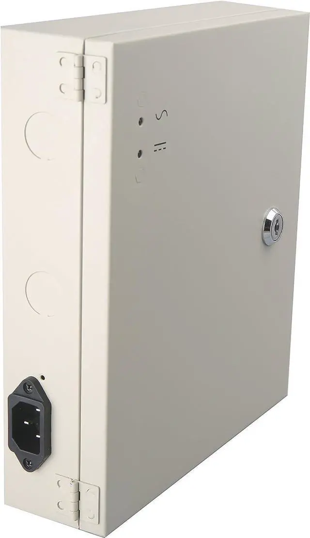 Alt view image 3 of 3 - EVERSECU 18 Channel AC 24V 10 Amp Reset Fuse CCTV AC Distributed Power Box with AC Plug and Lock for Security Cameras, DVRs, CCTV Power Supply