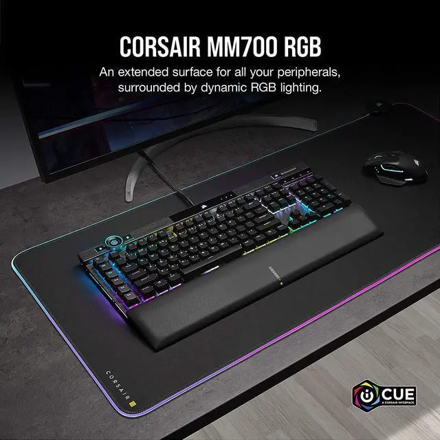 Alt view image 2 of 7 - MM700 RGB Extended Cloth Gaming Mouse Pad