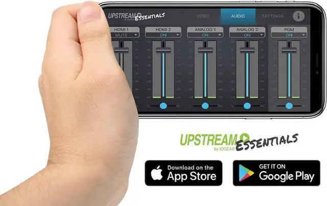 Alt view image 5 of 6 - IOGEAR Upstream Pro Dual Video Capture Card, 4K in 1080P Capture, XLR RCA Dual Audio Capture, Free Mobile App for Mix Control, 18 Macro Hotkey Deck, Mobile Stream, UVC Support, PIP/PBP (GUV322)