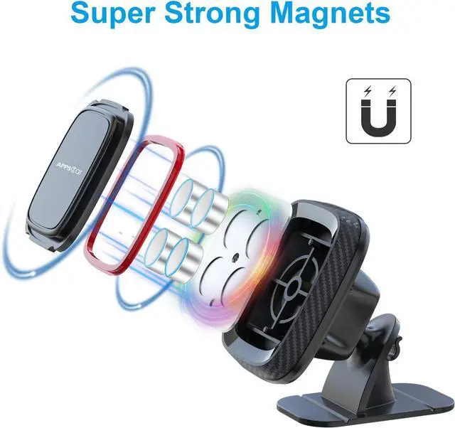 Alt view image 7 of 7 - Magnetic Car Phone Mount Apps2Car Stick On Dashboard Magnet Phone Holder for Car Dash Mount Cell Phone Holder with Strongest VHB Adhesive Phone Magnetic Holder for Car Magnetic Phone Dash Mount